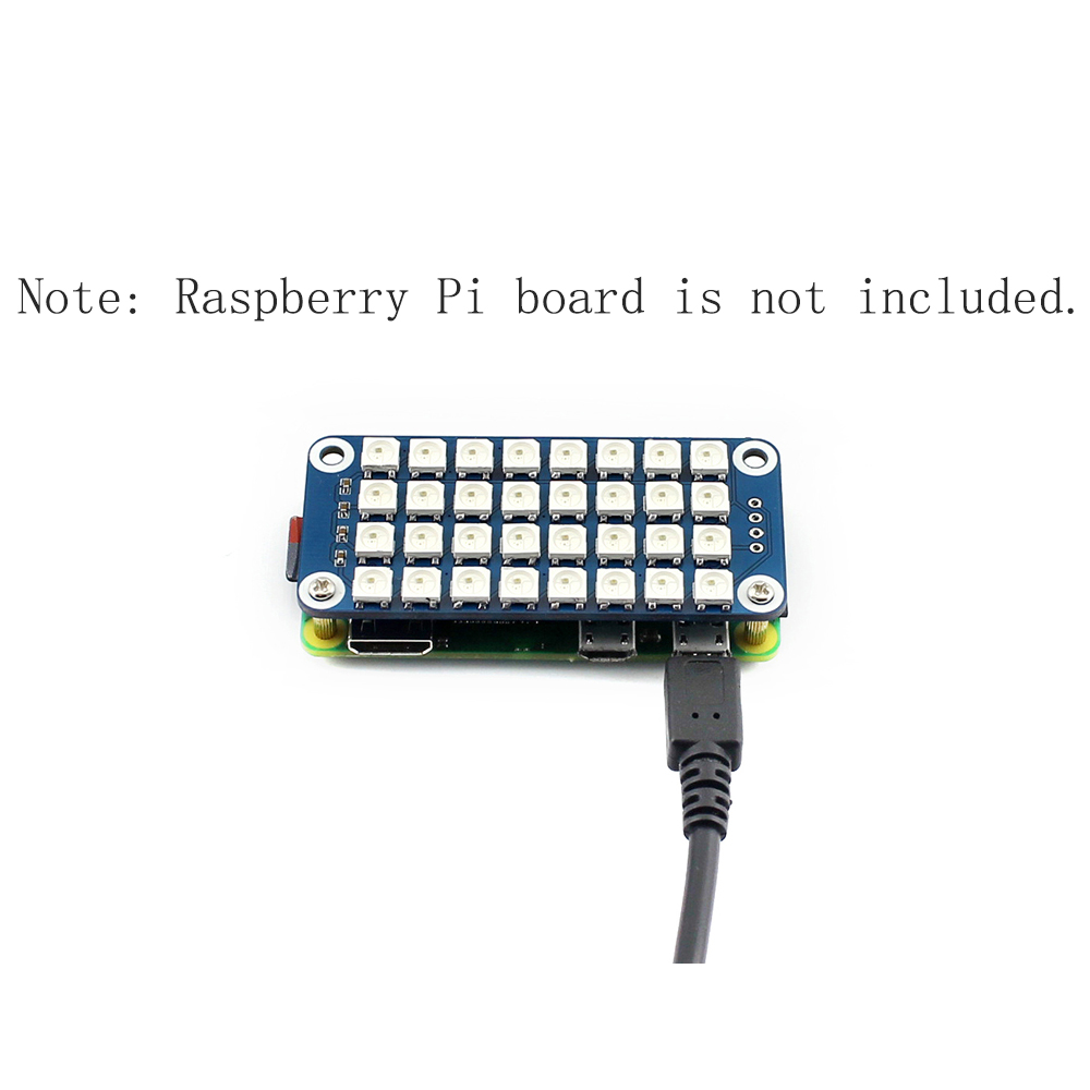 RGB LED ドットマトリックススクリーンディスプレイコントローラ HAT RPI RasPi ラズベリーパイゼロ 2 W 3 モデル B 4 5 プロジェクト拡張ボード用