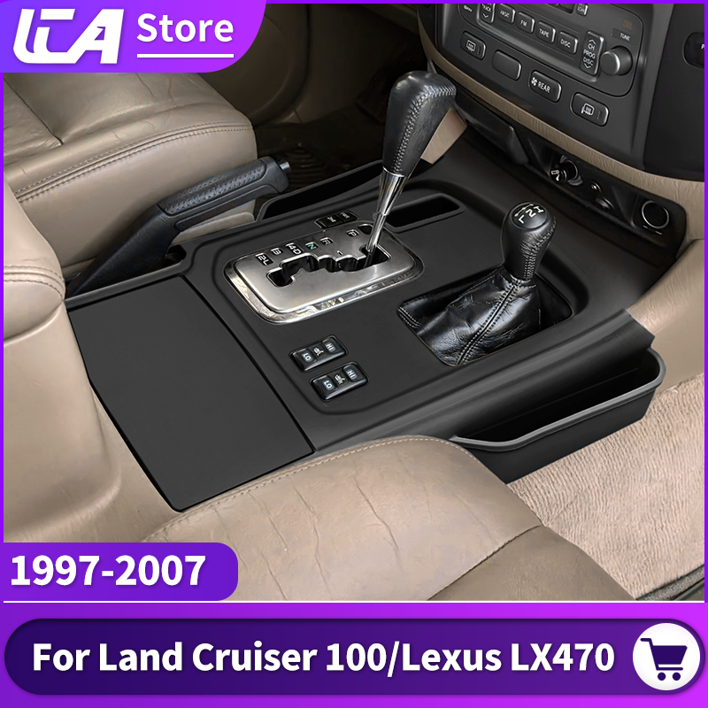 トヨタレクサス LX470 1997-2007 ランドクルーザー 100 シリーズセンターコンソールシリコンカバーノンスリップ防塵保護アクセサリー