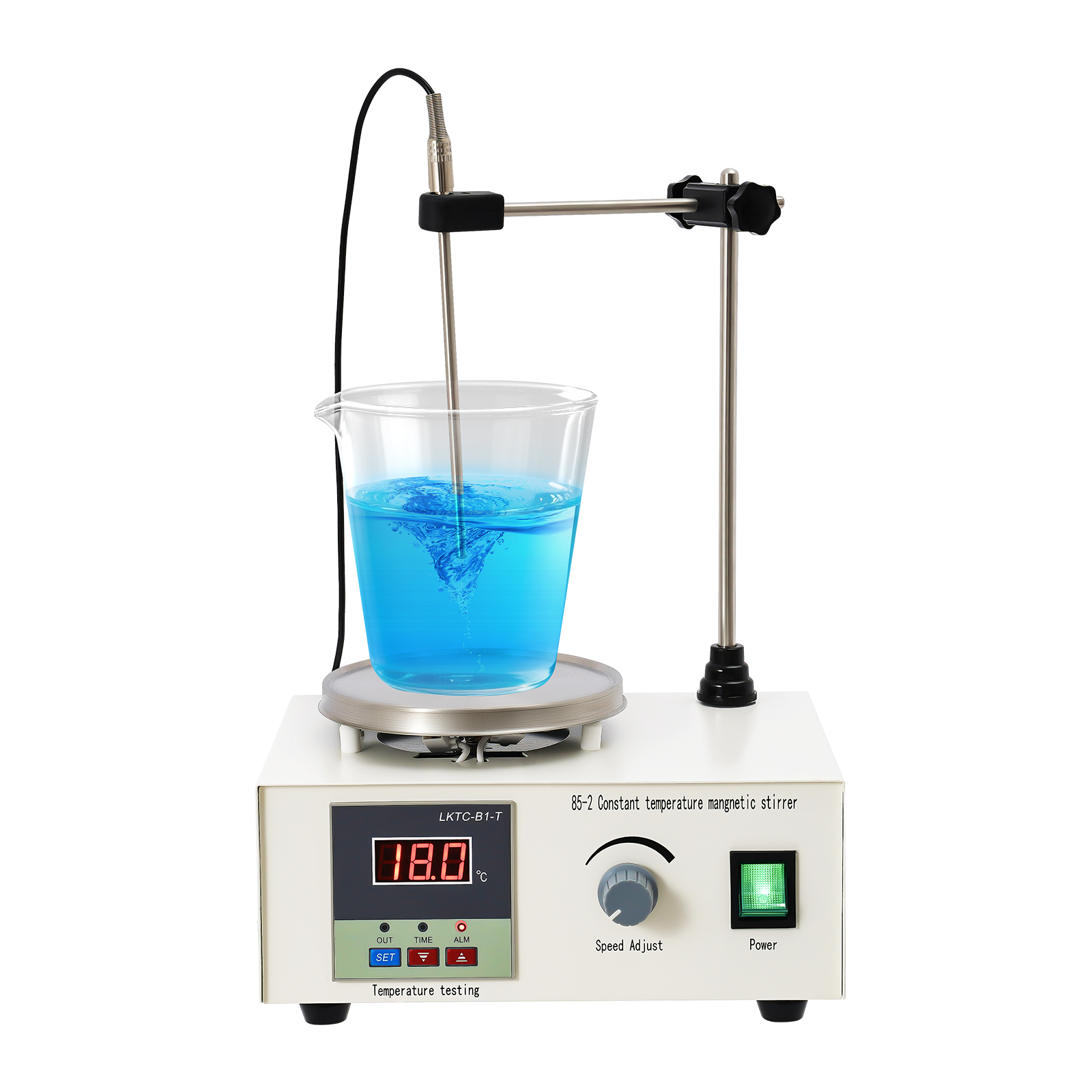 250Wデジタルマグネチックスターラー（加熱機能付き）、2000rpm無段階速度、32～210.2℉温度制御ラボミキサー、容量2000mlミキサー