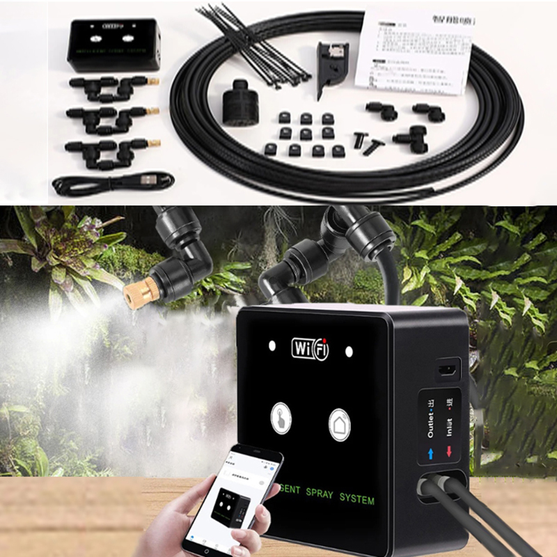 WiFi 熱帯雨林噴霧器制御自動ミストタイミングスプレーシステムキットタッチスクリーン灌漑タイマー爬虫類噴霧器加湿器