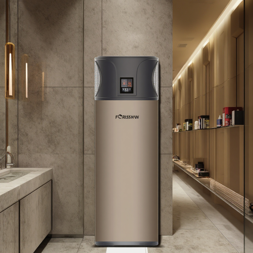 オールインワン 1.8KW-3KW R134a ヒートポンプ給湯器 - バッファタンク付き屋外エネルギー効率の高い家庭用給湯システム