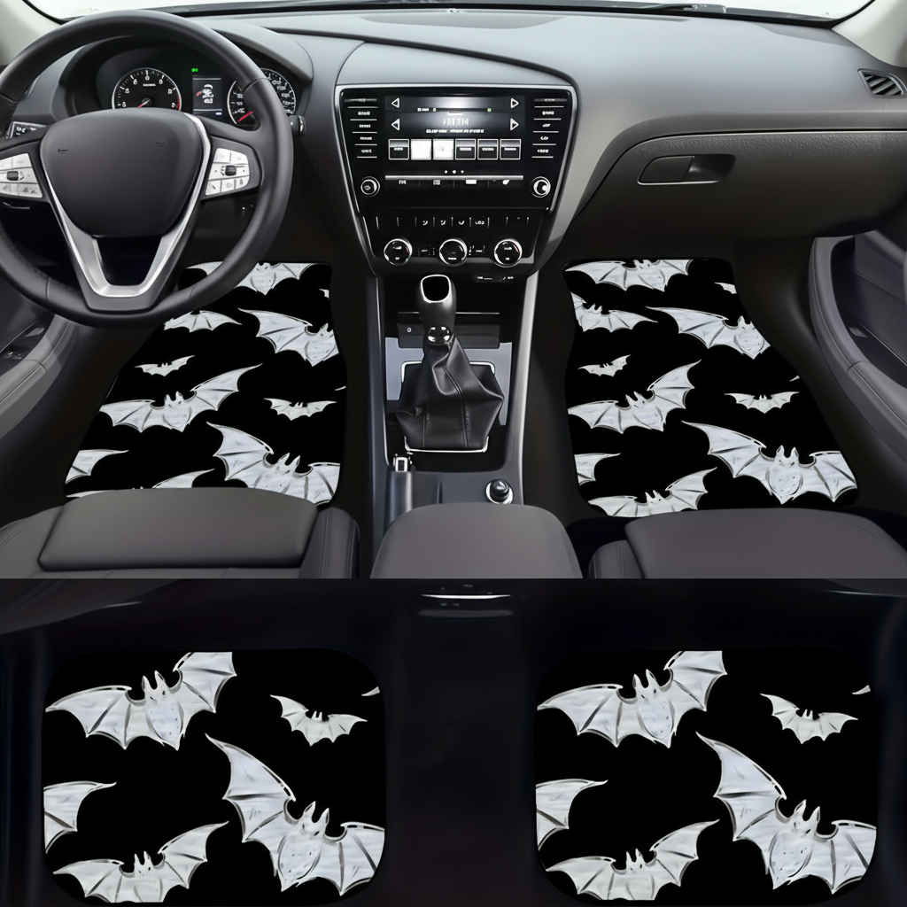 バット 車のフロアマット 4 個セット 防水 滑り止め 全天候型 車のカーペット用に保護 ユニバーサルフィット