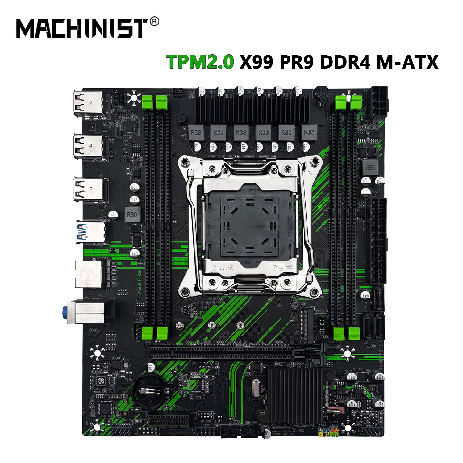 MACHINIST X99 マザーボード X99 PR9 サポート TPM2.0 LGA 2011-3 Intel Xeon E5 V3