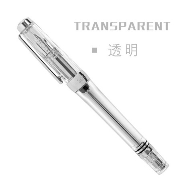 真空負圧万年筆樹脂透明インクペン EF/F チップ大人の書道練習学生ペン