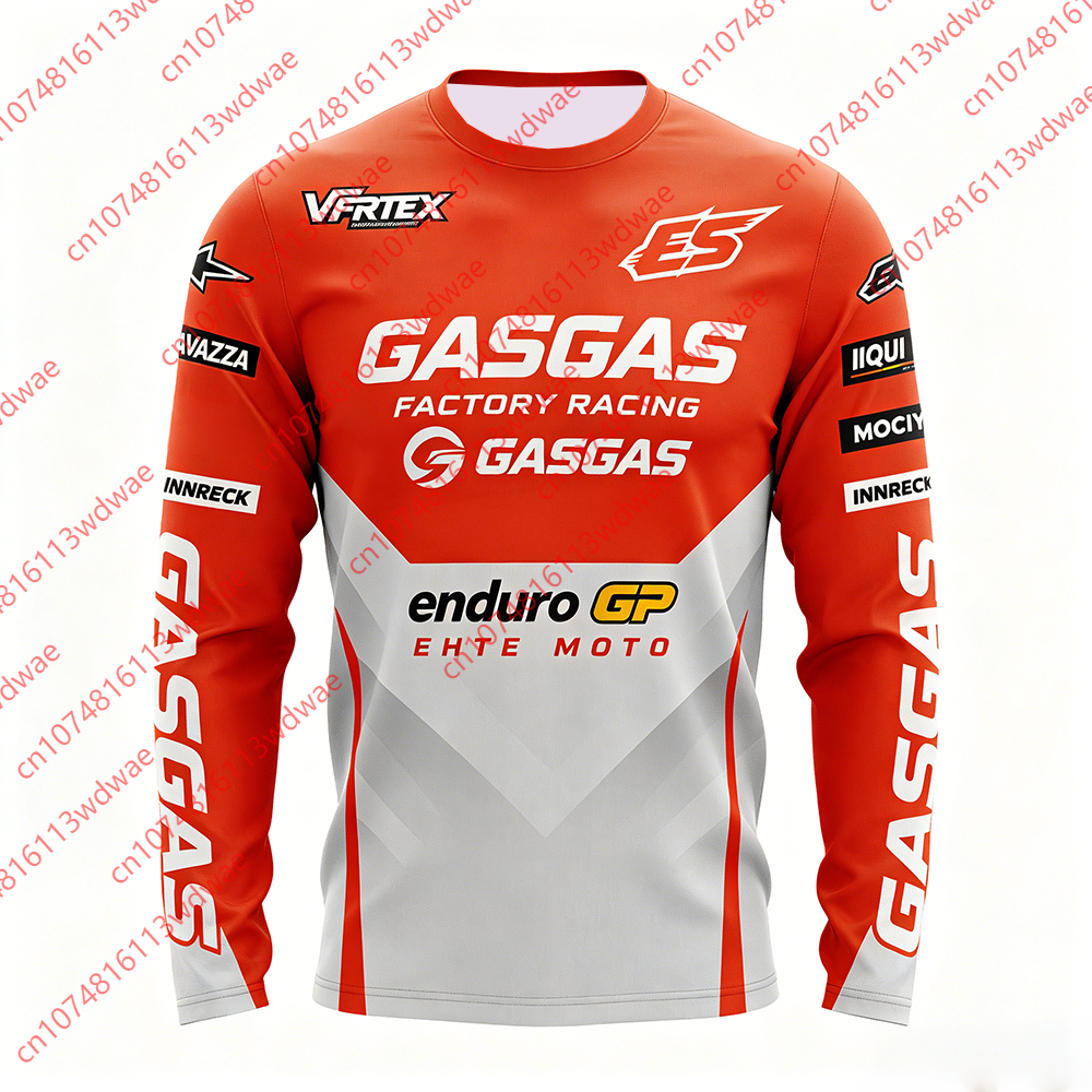 2026 GASGAS レーシングスーツエンデューロ GP モトクロスジャージ男性長袖通気性オフロードダートバイクオートバイレーシング Tシャツ