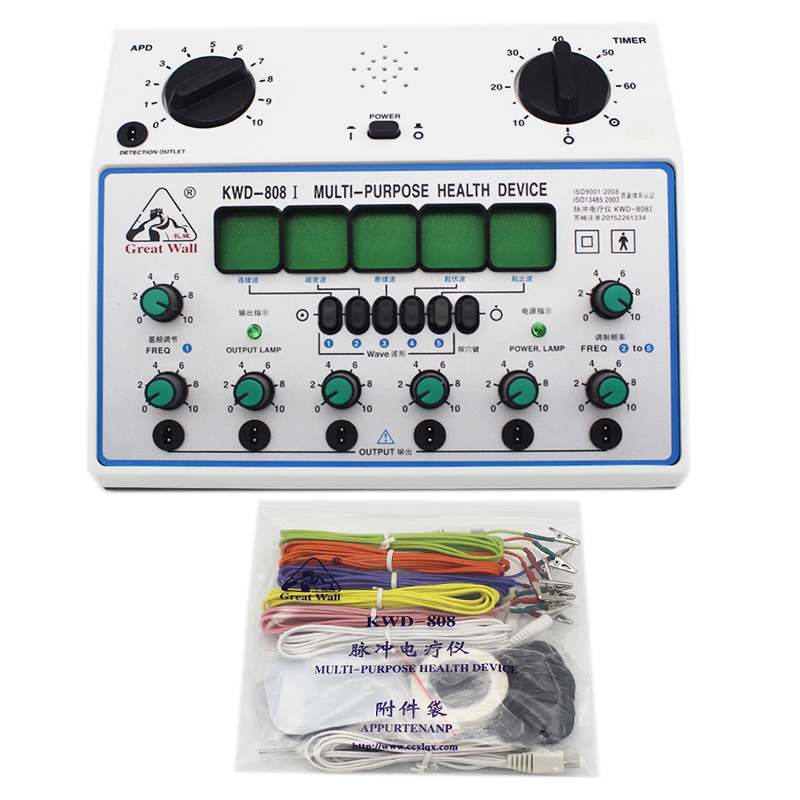 KWD808-I Electric Acupuncture Stimulator Machine Kwd808i 6 Channel Output Patch Massager Electrical Nerve Muscle Stimulator