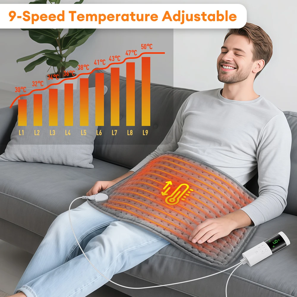 30 × 60 センチメートル電気加熱パッド柔らかい生地洗えるパッド背中腹 9 ギアレベル暖かいクッション冬暖かいブランケットホームオフィス用