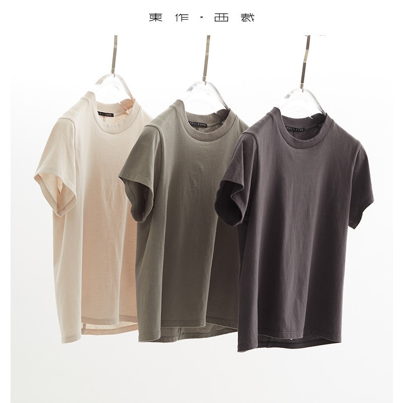 ピュアコットン Tシャツ ~ 無地 レギュラー ショルダー Tシャツ カジュアル 半袖 多色展開 レディーススタイル 2026年夏