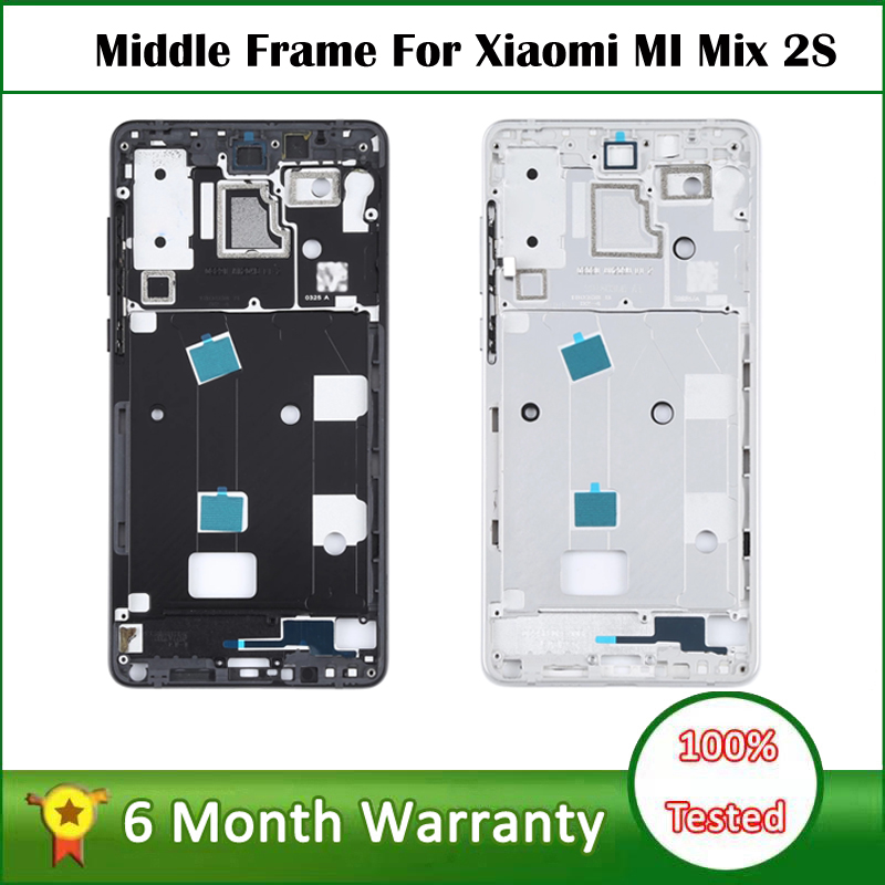 フロントベゼルフェイスプレートミドルフレーム電源ボリュームボタン Xiaomi Mi Mix 2S Mix2S MIX 2 液晶なし