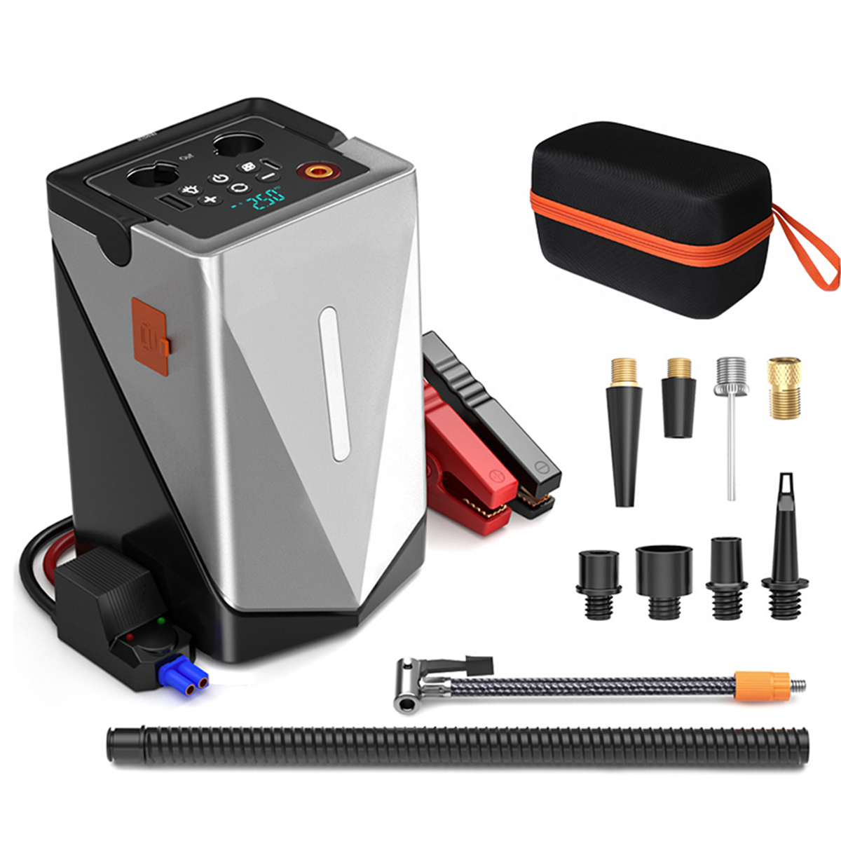 車のジャンプスターター 6000A ピーク 26800mAh 自動スーパーチャージャーバッテリー充電器ジャンパーボックス急速充電器付きスマートジャンパー LED スクリーン付き