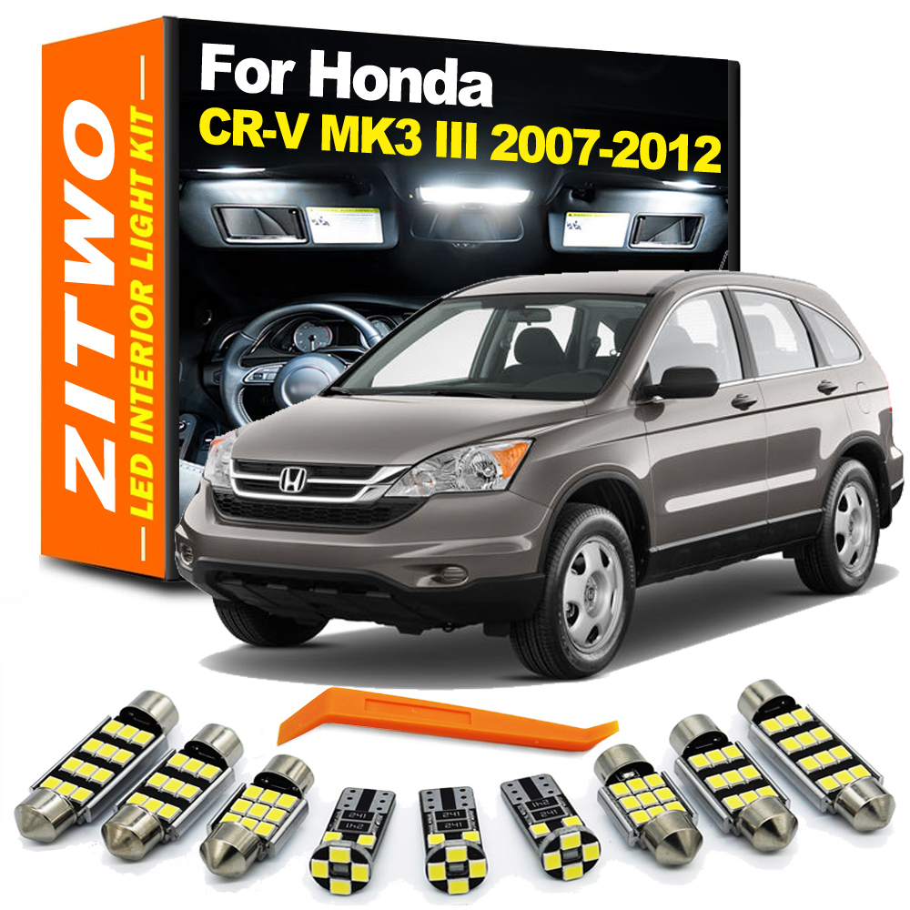 ZITWO 12 個 LED 電球インテリア室内ライトキットホンダ CRV CR-V III MK3 2007 2008 2009 2010 2011 2012 バニティミラートランクランプ