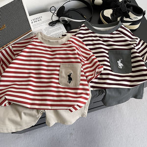 Hot-Selling 2025 New Children's Clothing Sets: Trendy Fall Fashion—Cute Animal-Print Boys' 2-Piece Outfit Sets