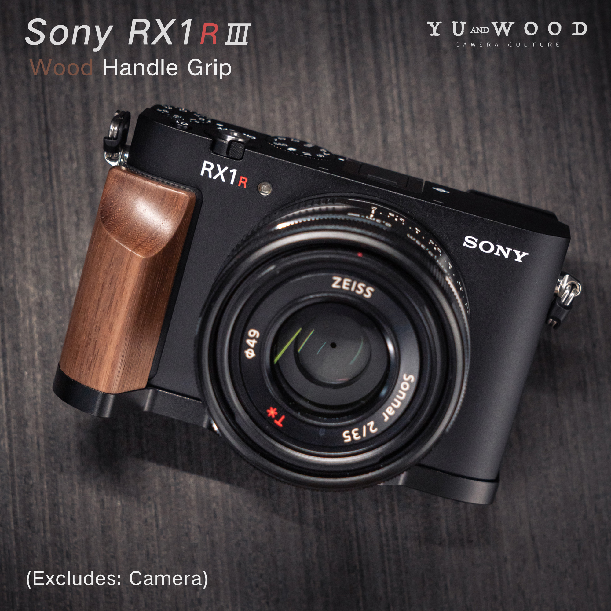 YUWOOD RX1R3 L 型マウントプレート木製ハンドル付き Sony rx1rm3 内蔵アルカスイスクイックリリースプレート