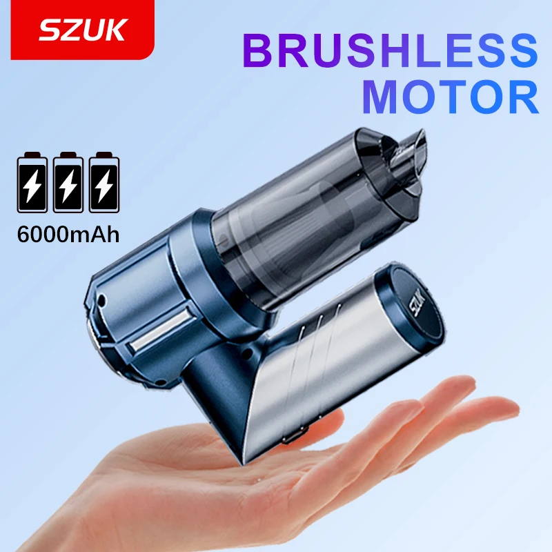SZUK ハンドヘルド掃除機強力なワイヤレス車の掃除機ポータブルミニ掃除機 90 ° 回転車の掃除機