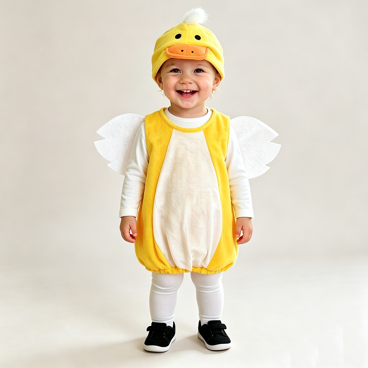1-4T 幼児素敵な黄色のアヒルダッキー衣装コスプレ赤ちゃん女の子男の子ハロウィン Purim 新年衣装ベスト羽