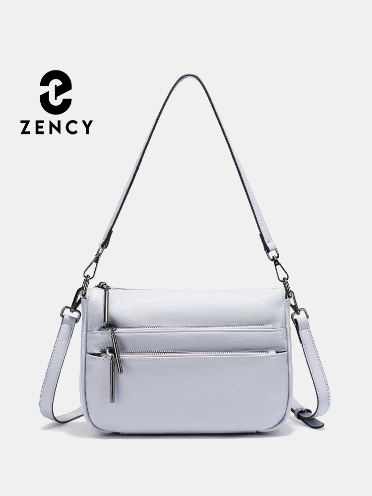 Zency シンプルな小さなハンドバッグ女性のための本革大容量クロスボディデザイナーショルダーバッグサックボルサ軽量