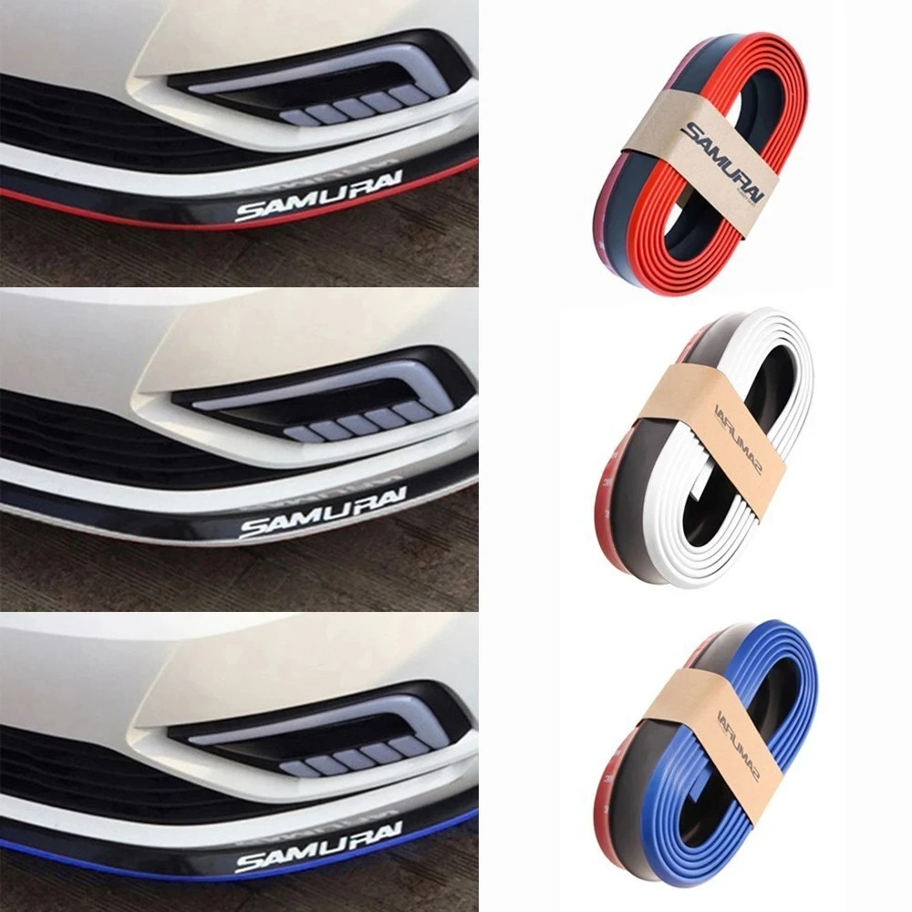 ユニバーサル車のバンパーリップ 2.5 メートルステッカー車のフロントバンパーリップゴム車のバンパープロテクター外装モールディングバンパーリップストリップ