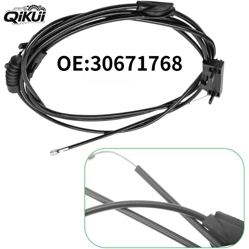 QIKUI OE:30671768 交換用フードリリースケーブルスペアパーツ自動車アクセサリー車のエンジンフードリリースケーブルボルボ S80 V70