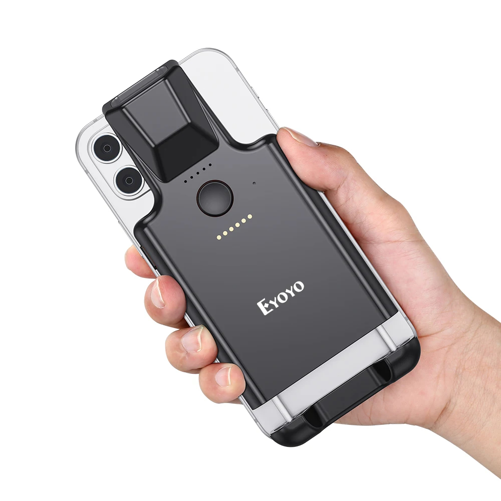 Eyoyo EY-017 2D バッククリップ Bluetooth バーコードスキャナポータブルバーコードリーダーデータマトリックス 1D QR バーコードリーダー Android IOS システム
