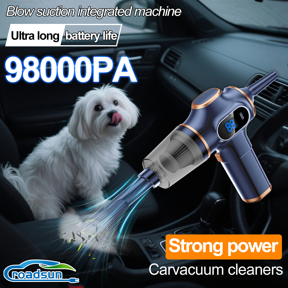 ROADSUN 車用掃除機送風機ポンプ膨張強力なポータブル車の掃除器具 T 字型コードレス車両クリーナー