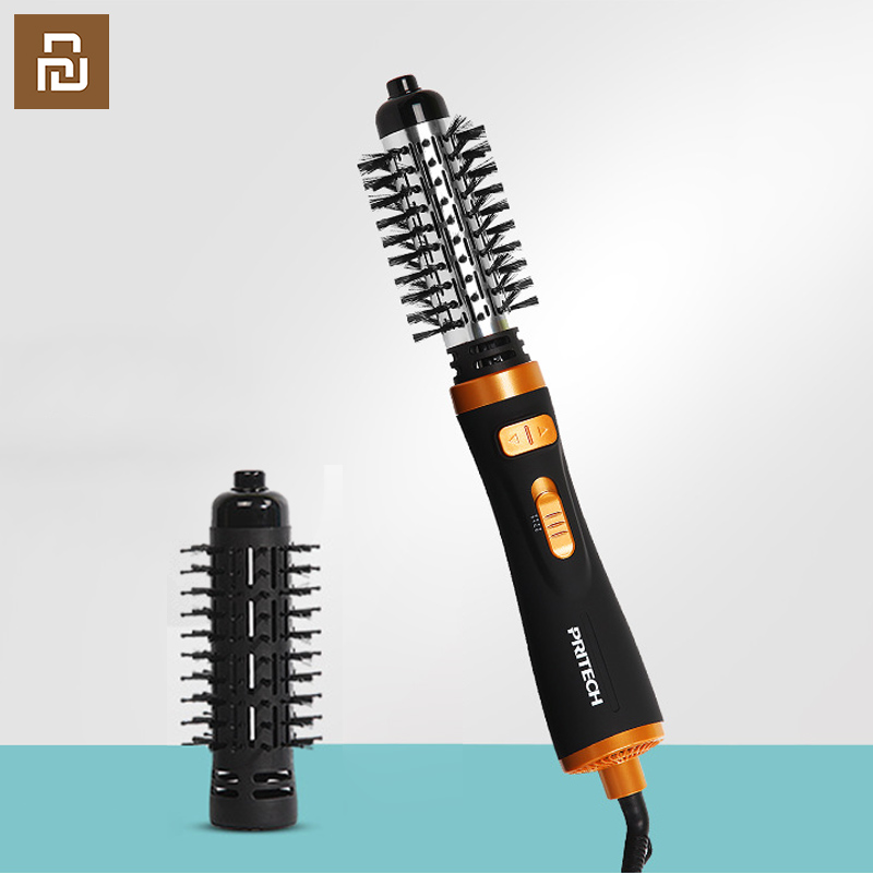 Pritech 熱風コーマ回転電気カールスティックロールロールストレート両用ふわふわヘアドライヤー 900 ワットヘアドライヤー