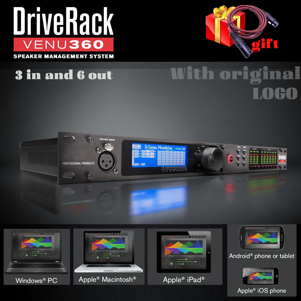 VENU360 3入力6出力ステージプロオーディオプロセッサーオリジナルソフトウェアオーディオドライバーラック完全なスピーカー管理システム
