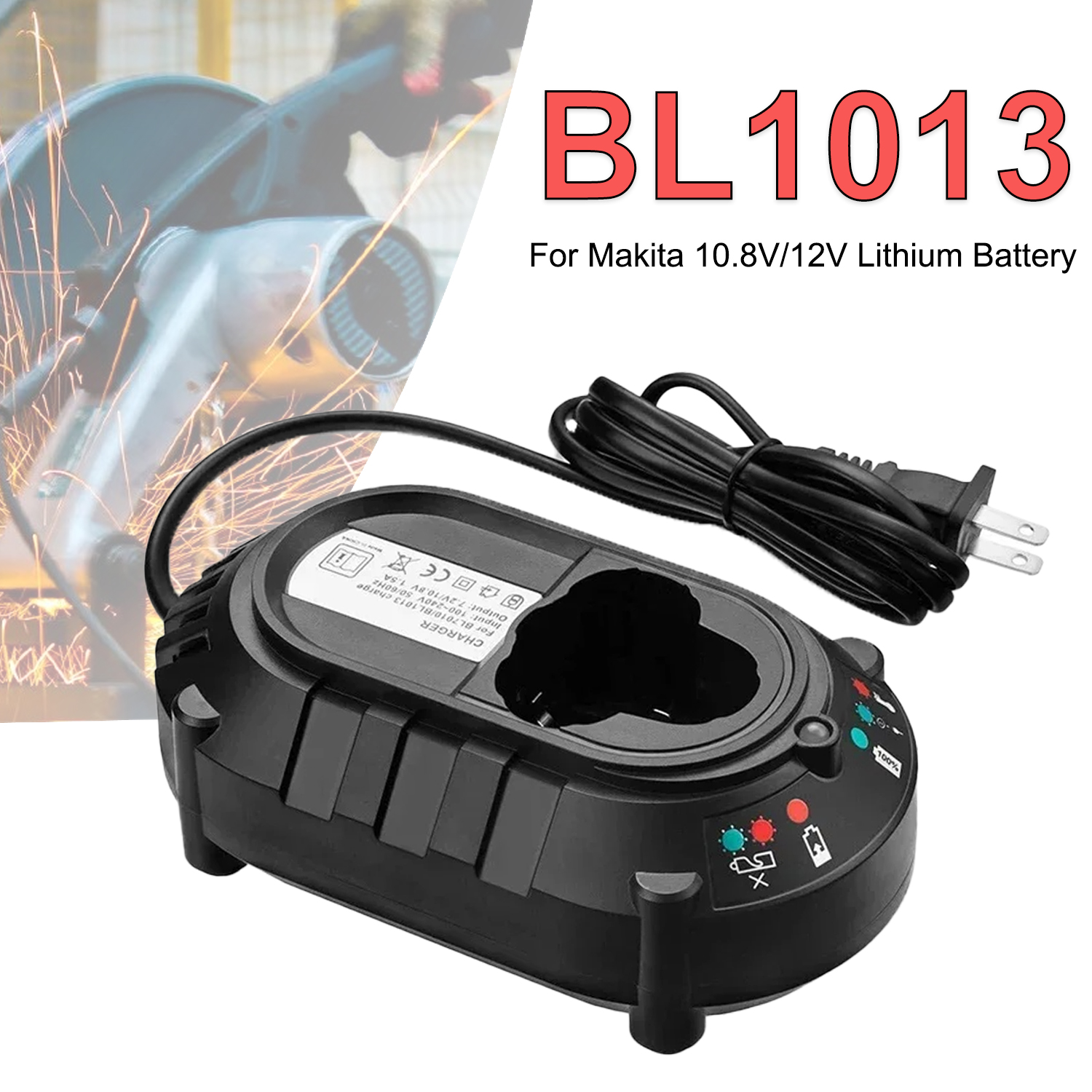 10.8 V-12 V リチウムイオン電池 DC10WA 電気ドリルドライバーツール充電器電源充電器マキタ BL1013 BL1014
