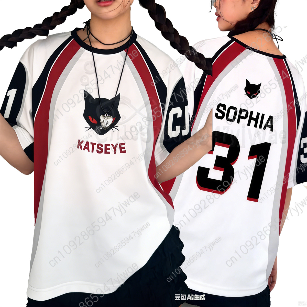 KATSEYE コンサートユニセックスジャージゆるくてファッショナブルなストリートウェアファン Tシャツメンバー選択夏の男性と女性の Tシャツ