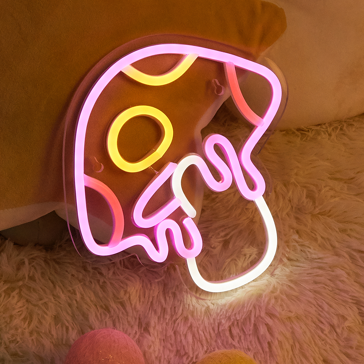 Chi-buy LED ネオンキノコ USB 電源ネオンサイン ナイトライト 3D ウォールアート