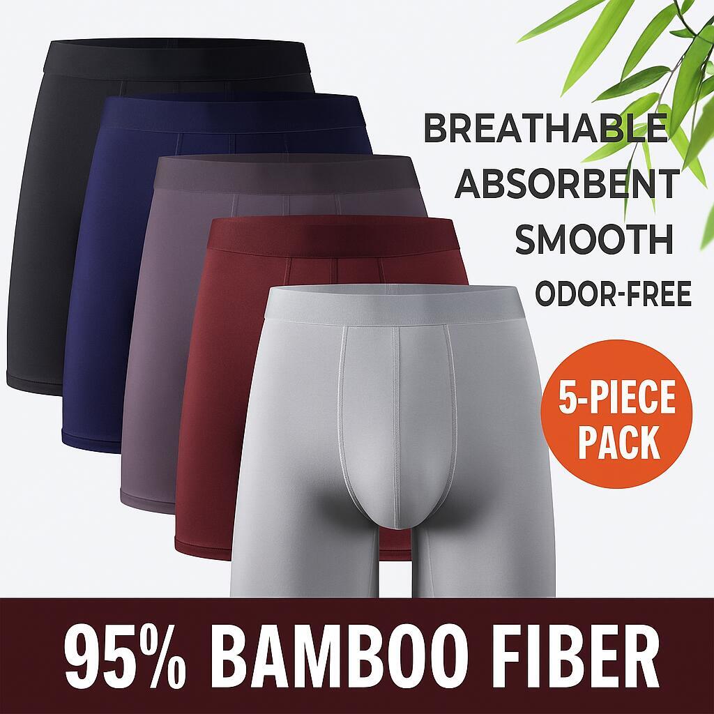 95% 竹繊維 5% スパンデックス マルチパック メンズ X レングス ロングレッグ ボクサー クラシック デザイン コンフォートフレックス ウエストバンド 下着 男性 スポーツ XL
