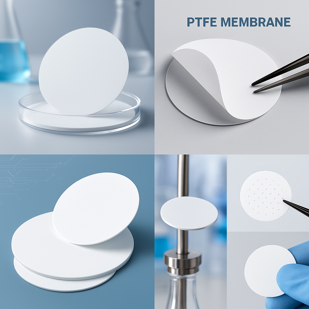 親水性および疎水性 PTFE 微多孔質フィルター膜実験室濾過検出フィルター膜 0.22 0.45um 47 ミリメートル