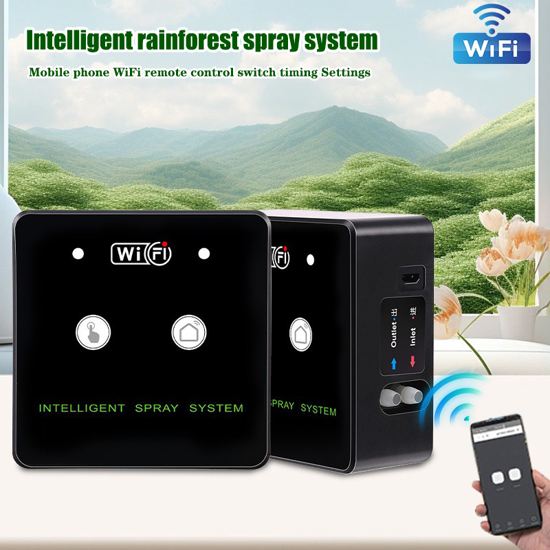 WiFi 制御熱帯雨林噴霧器キット自動タイミングミストスプレーシステム爬虫類加湿器灌漑タイマー