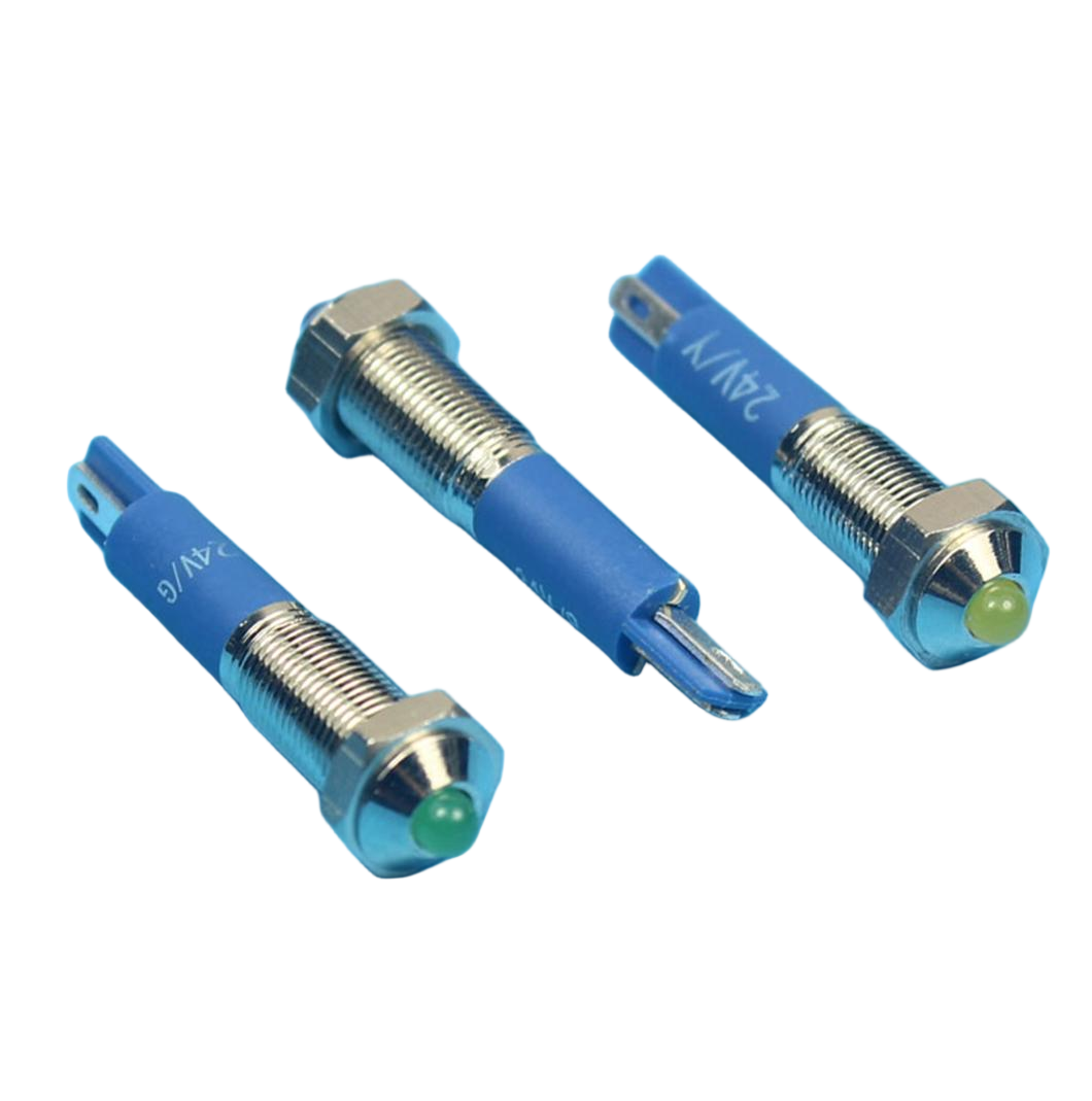 ABILKEEN AR27T-6C/6E/6S ミニメタルパイロットランプ 100 個 6 ミリメートル LED インジケータライト 2Pin 6V/12V/24V/220V 信号インジケータ