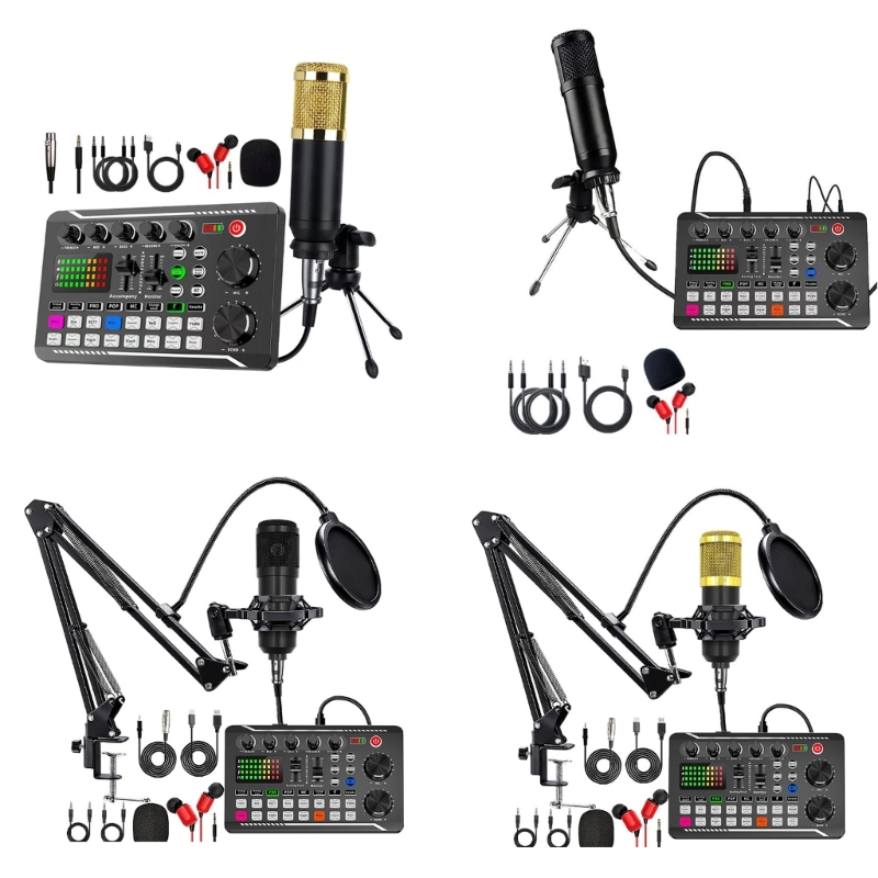 F998 ライブサウンドカード サウンドミキサー 音楽愛好家のための F998 ポッドキャスト録音機器