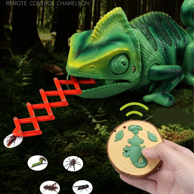 RC ロボットカメレオン LED リモコンドラゴン電子食べる散歩動物ペットおかしいインテリジェントおもちゃ子供の誕生日ギフト