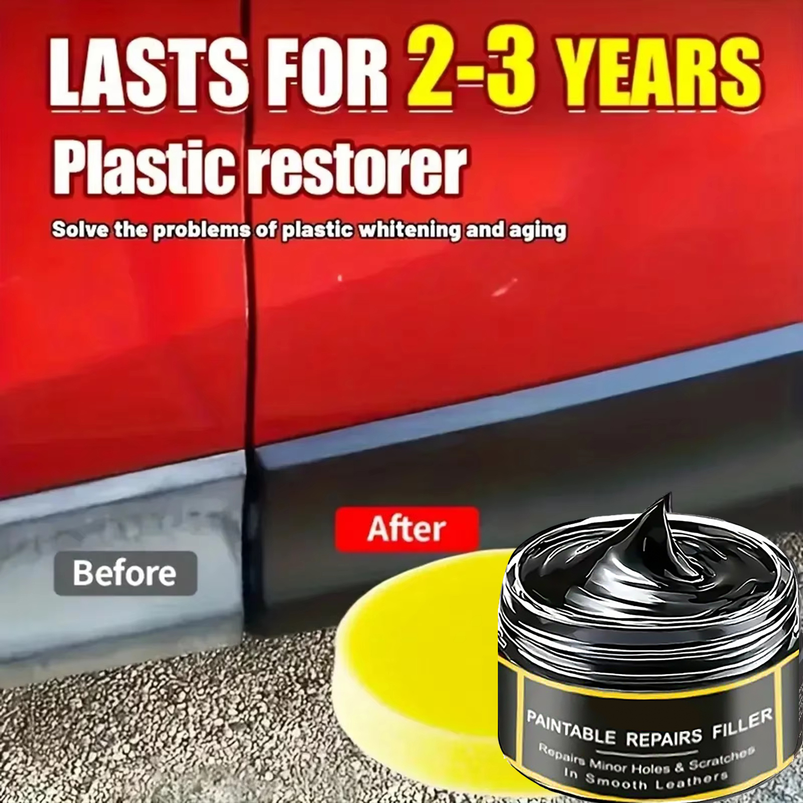 多目的車内装修理ペーストプラスチックレザー傷除去クリームシートダッシュボード研磨ワックス UDF-75281