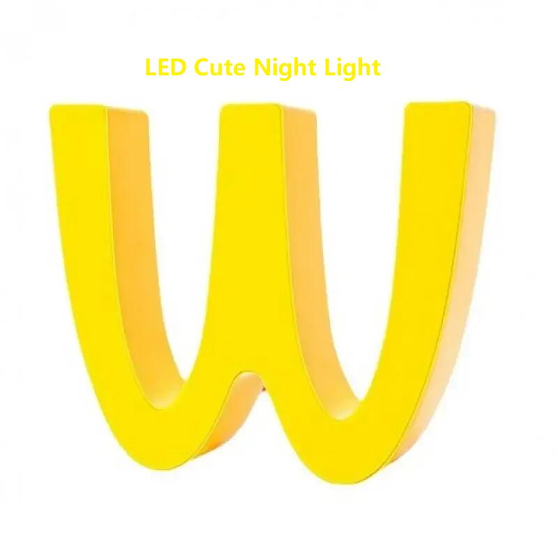 LED クリエイティブ漫画ナイトライトデスクトップ装飾かわいいオフィス寝室のベッドサイドランプ M/W ハンバーガー充電式テーブルランプ子供