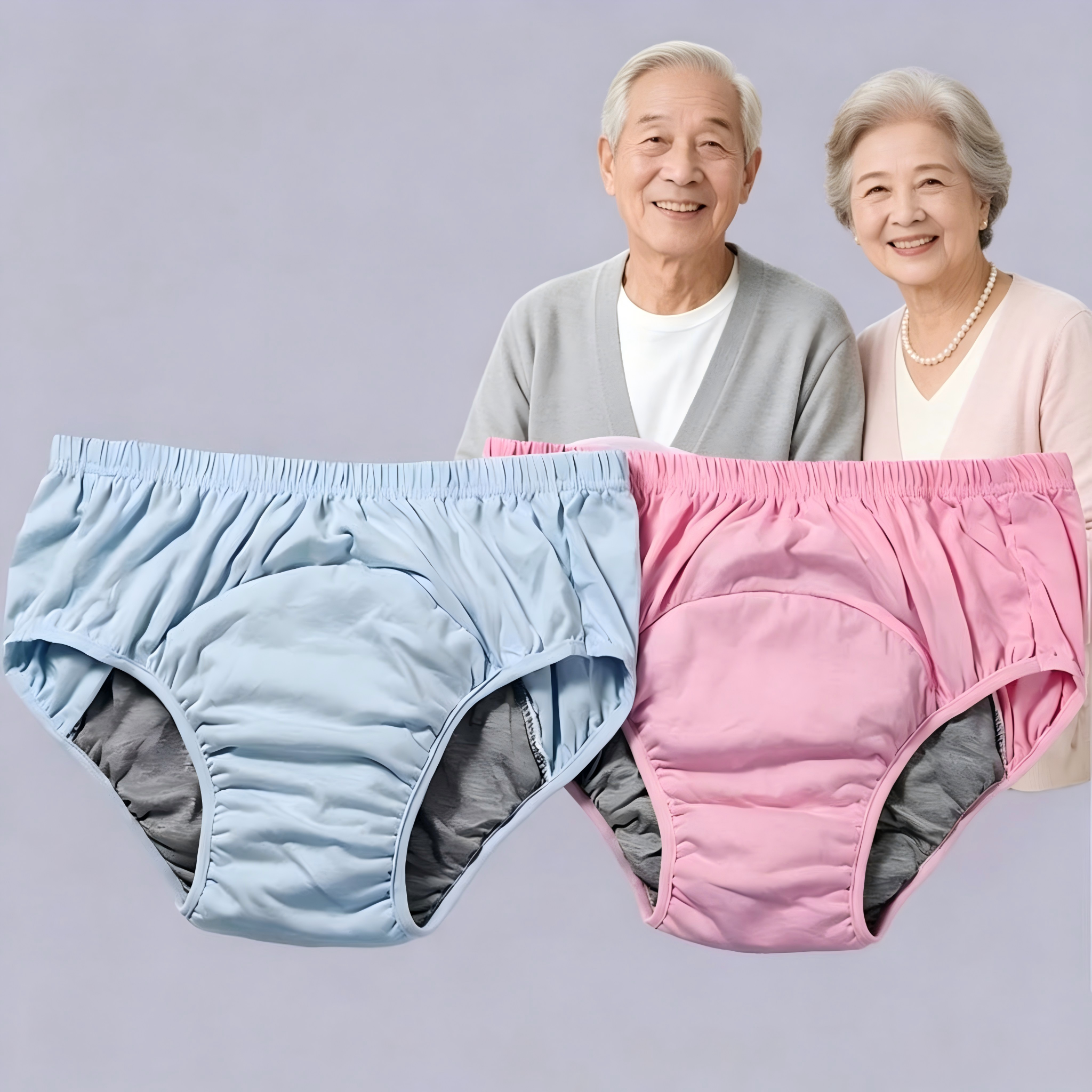 グラフェンの抗菌性失禁ブリーフ、洗える再利用可能な綿の高吸収性の反横漏れ一晩の下着