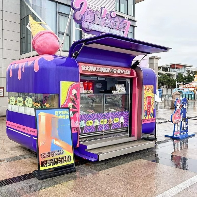 YG 高級フードトラックフルキッチン機器モバイルピザスクーター Shawarma フードトラックフローズンヨーグルト食品トレーラー