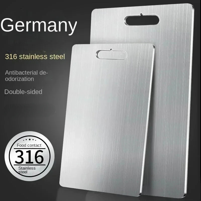 チタン切断ステンレスボードキッチンボード用 316 鋼肥厚両面食品グレードポータブル果物肉チョッピング