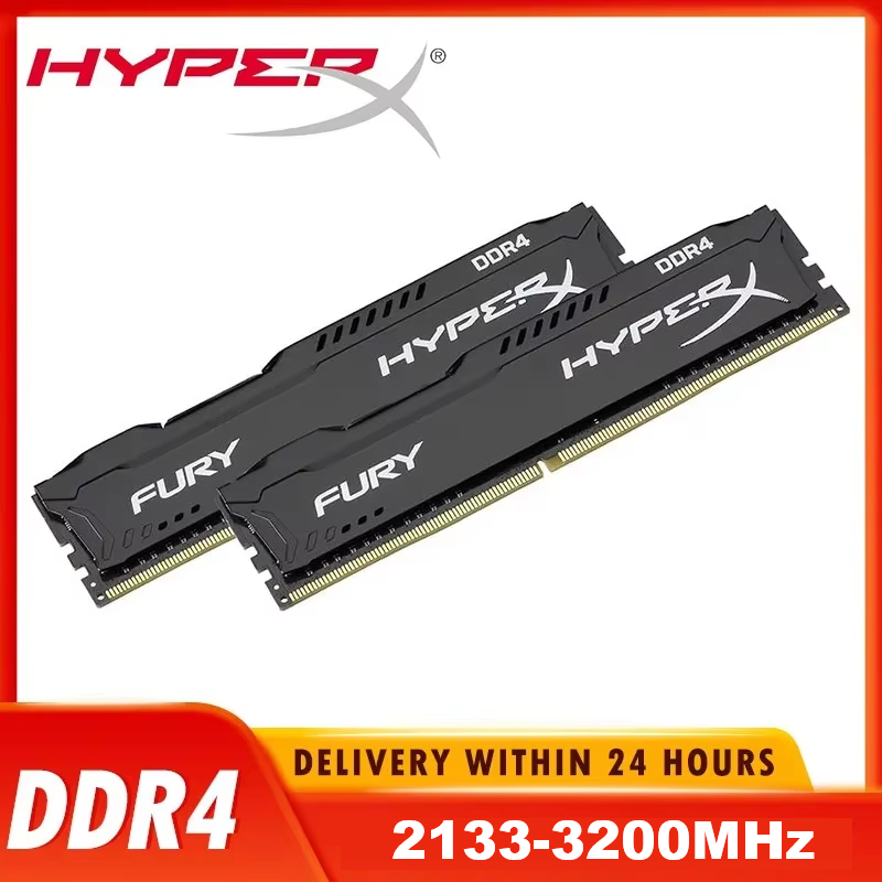 オリジナル HyperX Fury DDR4 メモリ RAM 4GB 8GB 16GB DDR4 デスクトップメモリ 3200MHz 2666MHz 2400MHz 2133 DRAM CL18 CL16 DIMM 288ピン