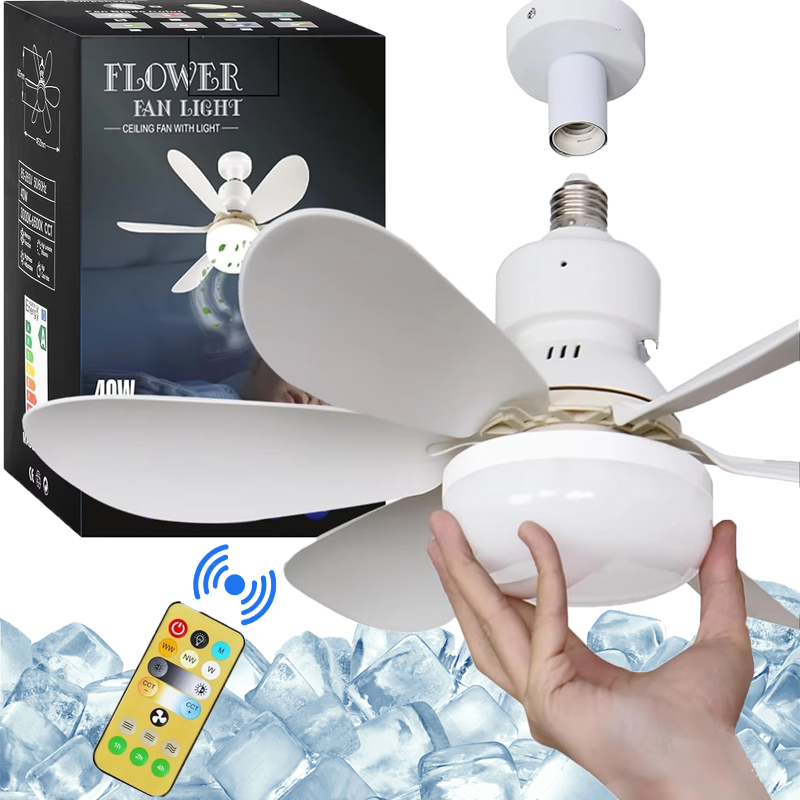 E27 リモート LED 40W シーリングファンライト調光機能付きリビングルーム研究や家庭での使用に適しています 85-265V