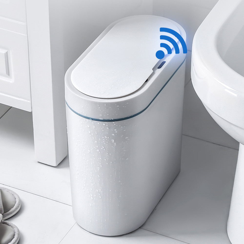 7L ゴミ箱スマートセンサーゴミ箱自動家庭用電子キッチンゴミ箱トイレ防水狭い縫い目センサービン