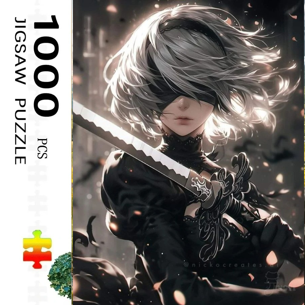 大人用ジグソーパズル 500/1000 ピース パズル ニーア オートマタ ペーパーパズル 装飾絵画 エクササイズ 脳思考