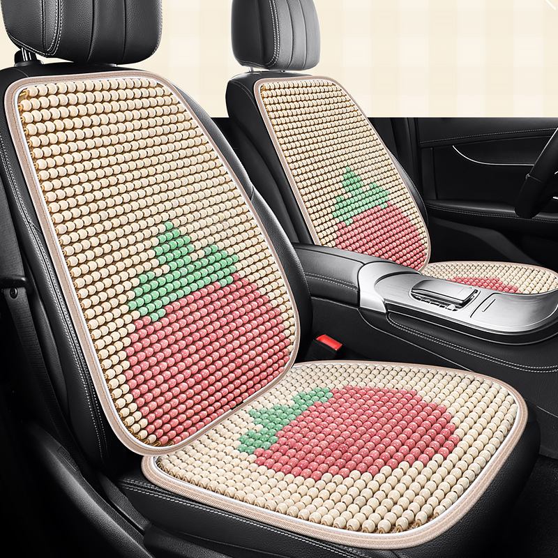 夏クール通気性木製ビーズシートカバー四季ユニバーサル SUV カーシートカバークール木製ビーズカーシート保護