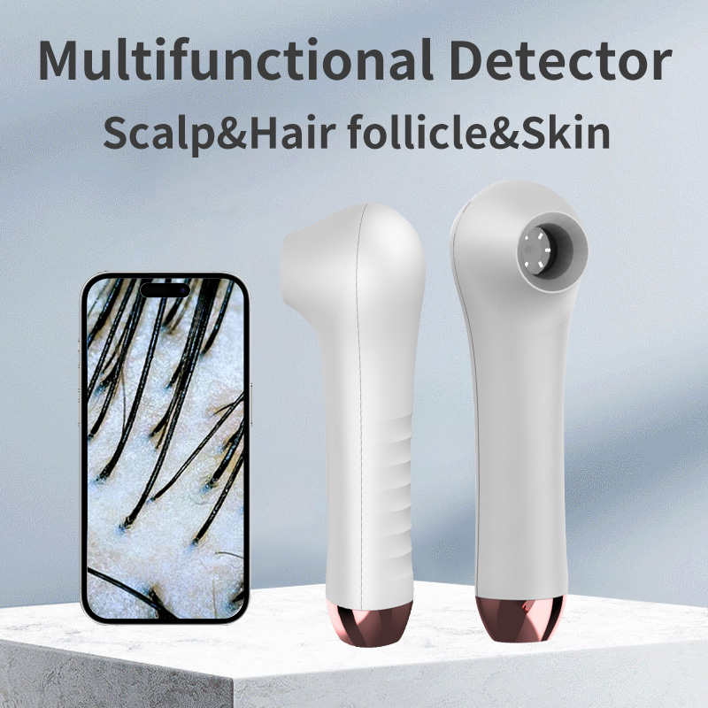 2025 HD 頭皮/皮膚/毛包検出器プロフェッショナル皮膚アナライザー非充電式分析拡大鏡髪