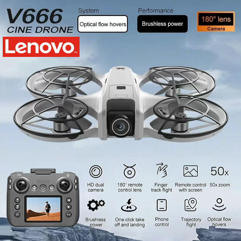 レノボ MINI V666 ドローン 4K プロフェッショナル WIFI 5G Dron 障害物回避ブラシレス高度ヘッドレスモード RC Quadcopter おもちゃ