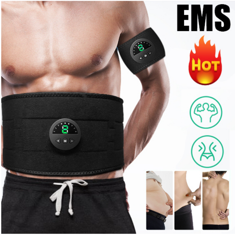 EMS 電気筋肉刺激装置腹筋ウエストフィットネス振動ベルト腹部筋肉トレーナー減量痩身マッサージ