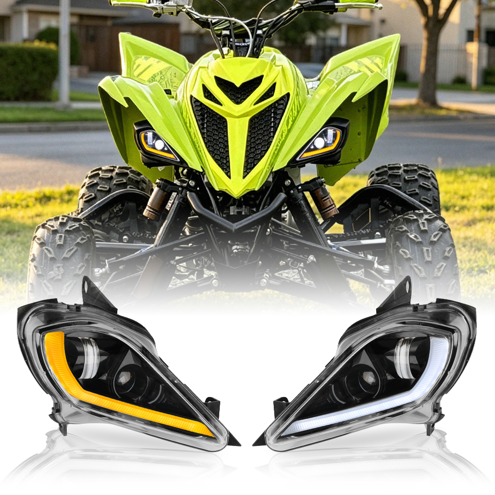 LED ヘッドライトヤマハラプター 700R 700 YFZ450 YFZ450R YFZ450X ウルヴァリン 450 350 ラプター 250 350 2006-2026 ATV ターンシグナルライト