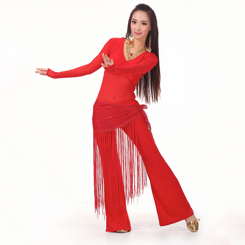 大人のベリーダンス衣装セットプロフェッショナルトップパンツヒップスカーフダンス練習服女性ベリーダンス練習/パフォーマンスウェア